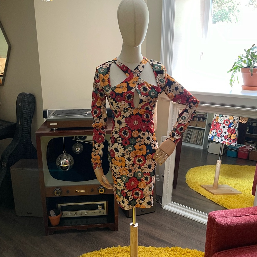 Cider Retro Floral Party Dress